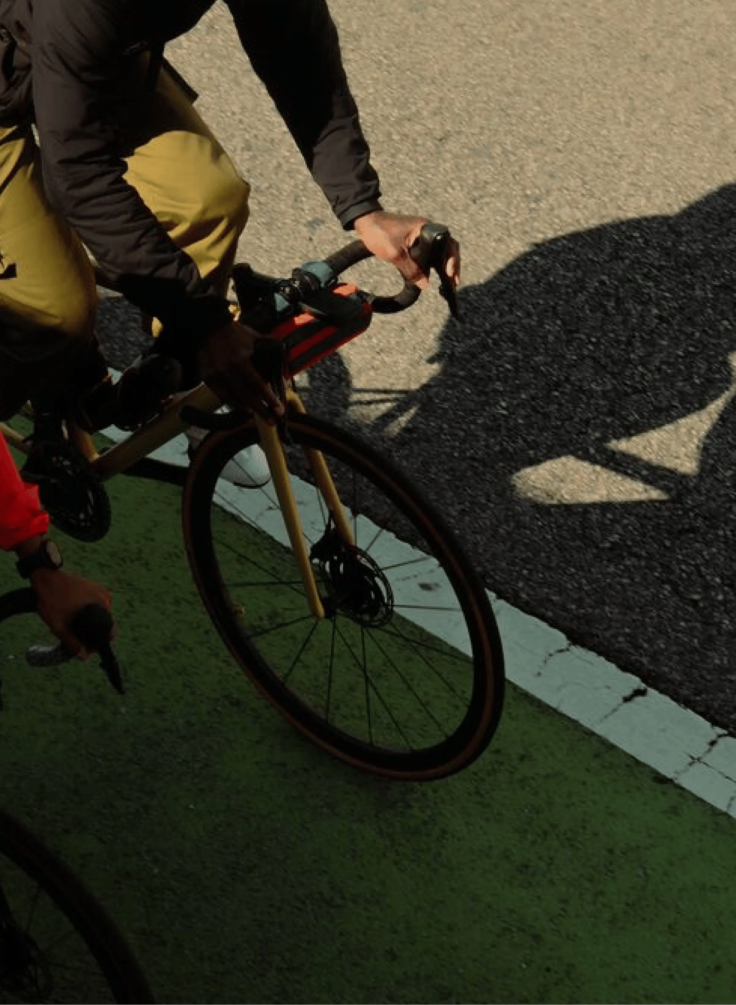 A person on a bicycle
