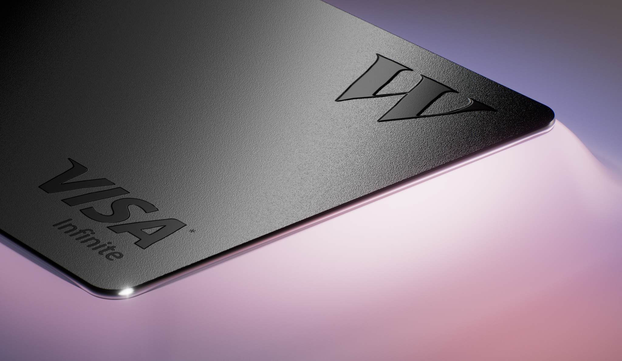 A series of Wealthsimple credit cards move in unison before one card slots into a wallet.