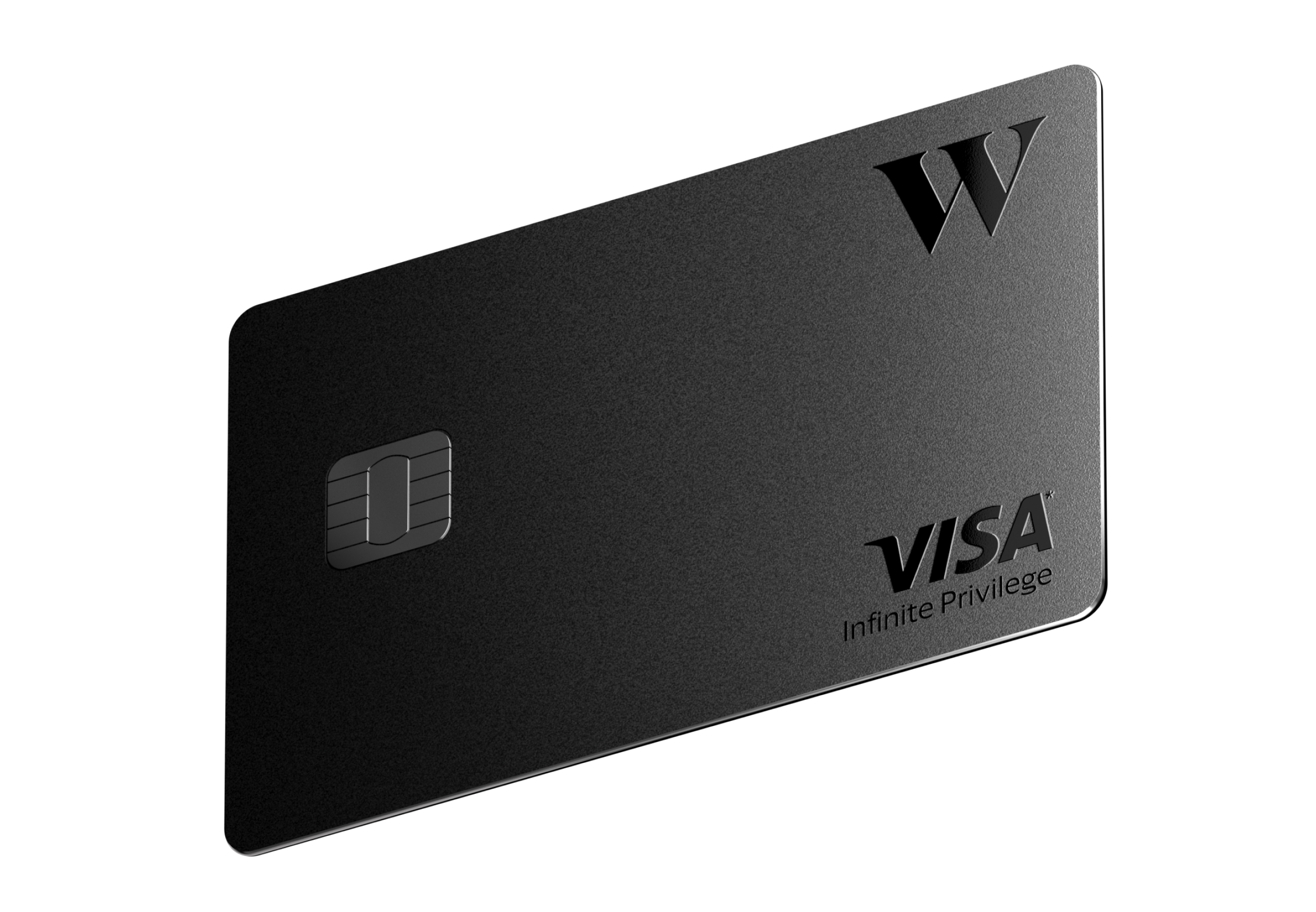 A close-up of the metal Wealthsimple credit card.