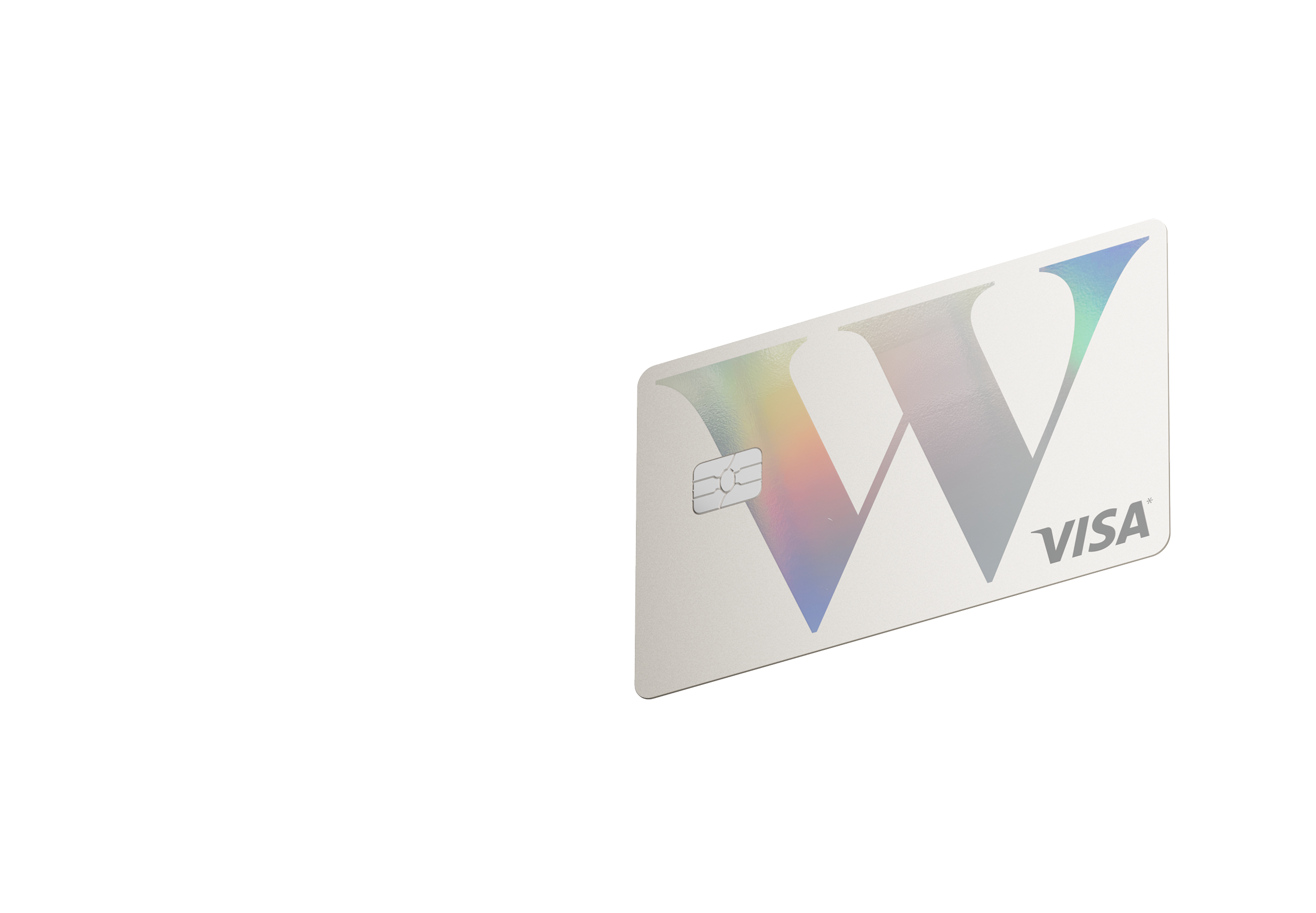 Wealthsimple's kids and teen cards with an iridescent W.