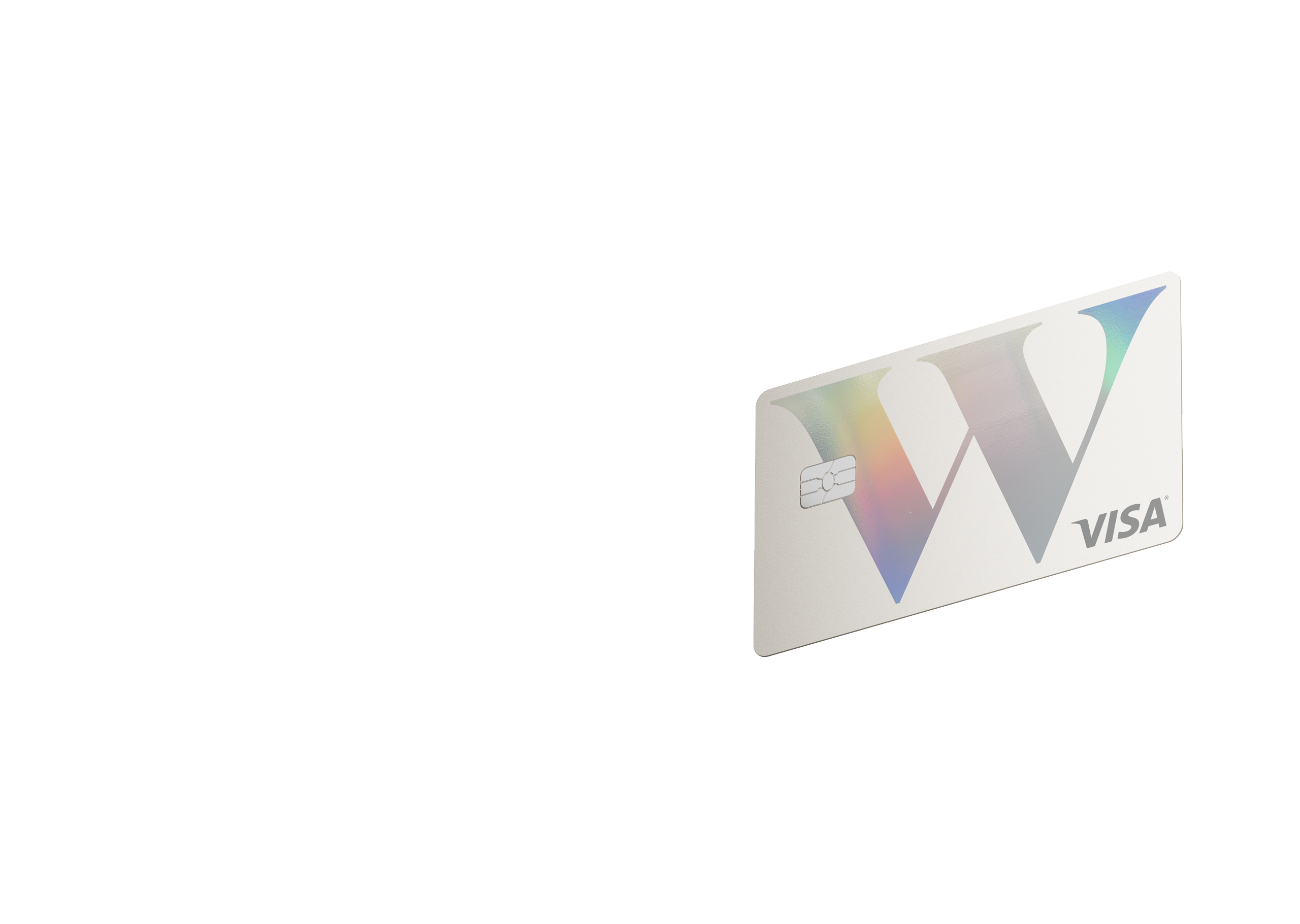 Wealthsimple's kids and teen cards with an iridescent W.