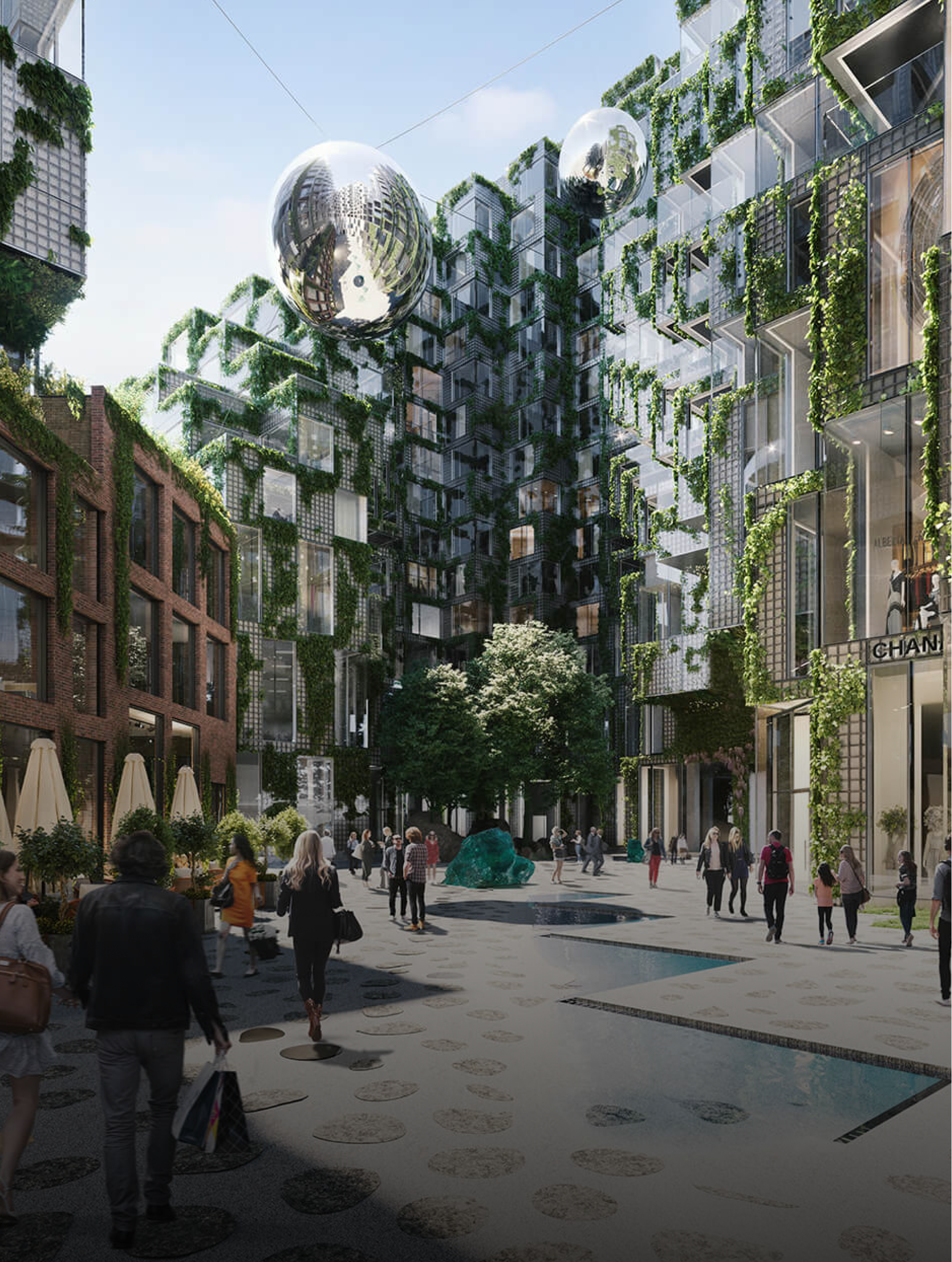 A rendering of the pedestrian sections of the King Condo.