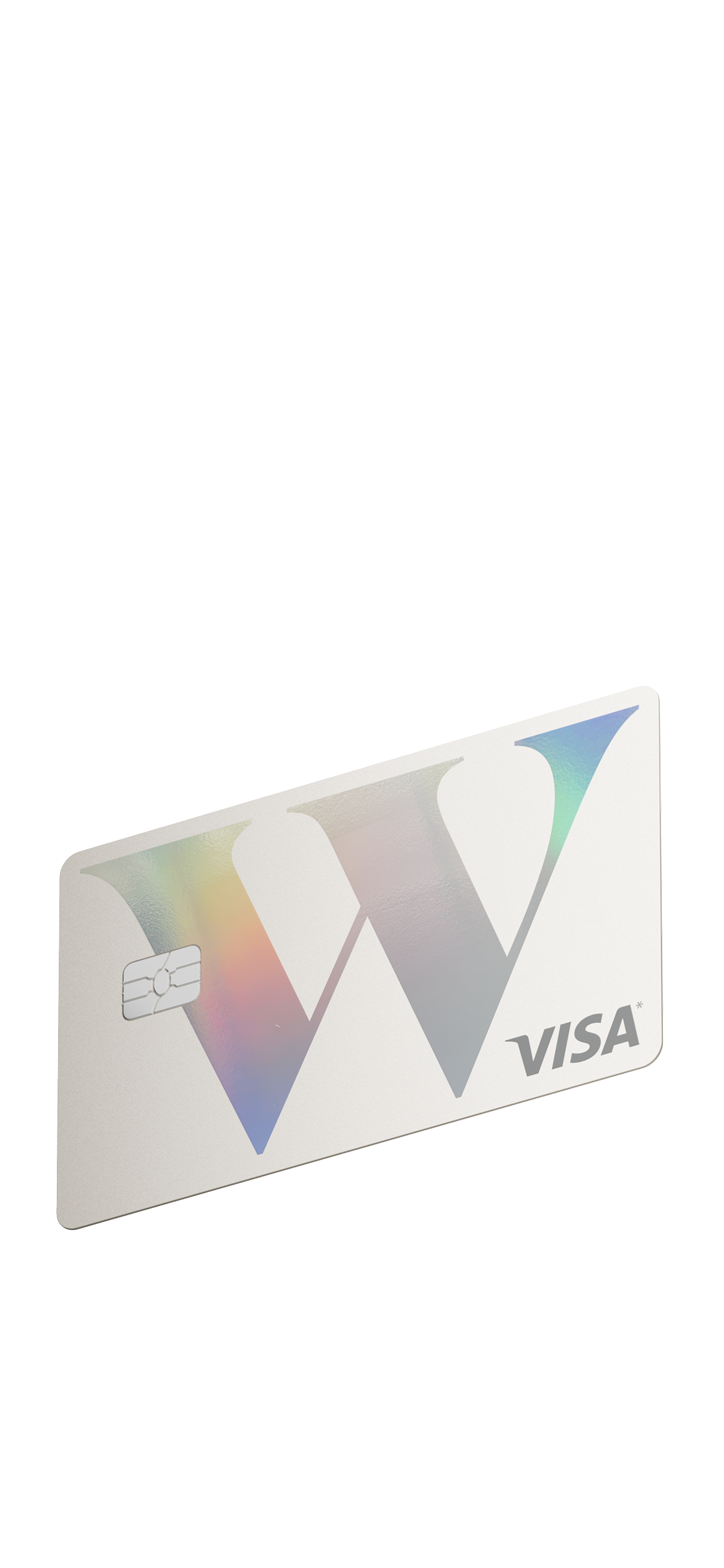 Wealthsimple's kids and teen cards with an iridescent W.