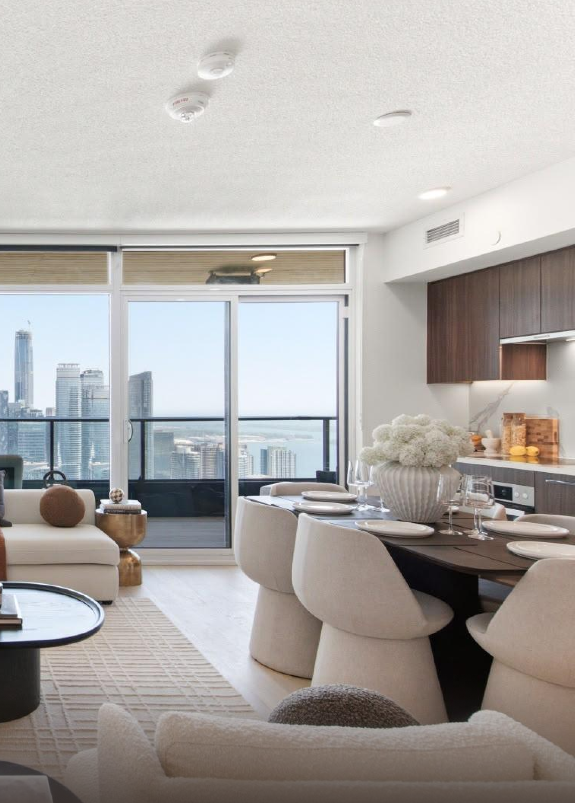 A rendering of the living area in the Concord Canada House.